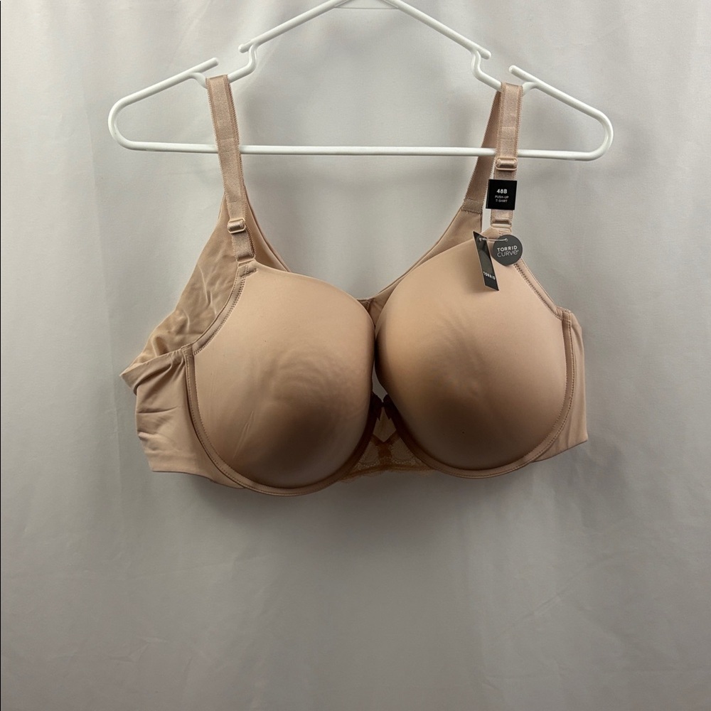 Torrid Curve 48B Nude T-Shirt Push-Up Smooth 360 Back Smoothing Bra Brand New